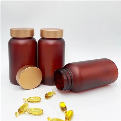 Botol Pil Plastik Buram PET Amber 150cc